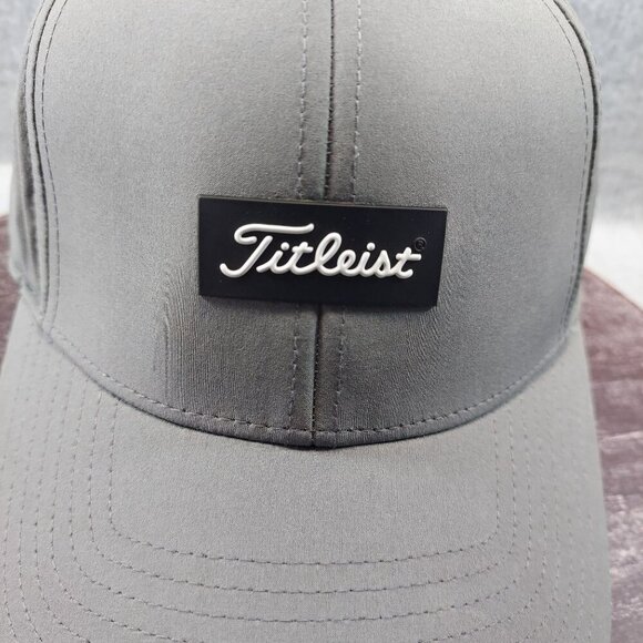 Titleist Gray Performance Golf Cap With Adjustable Strap & Perforated Design - Picture 8 of 12